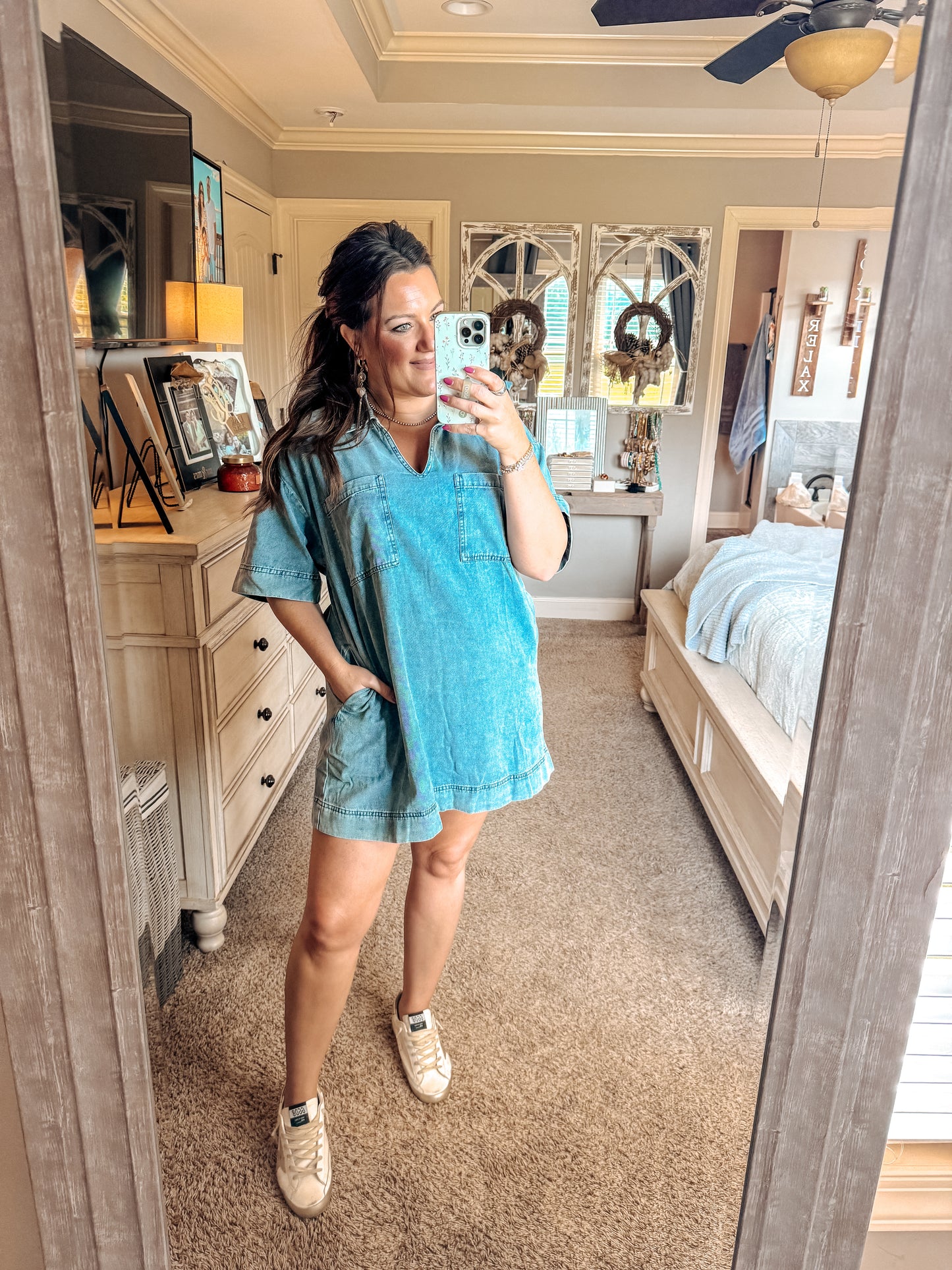 Denim Shift Dress