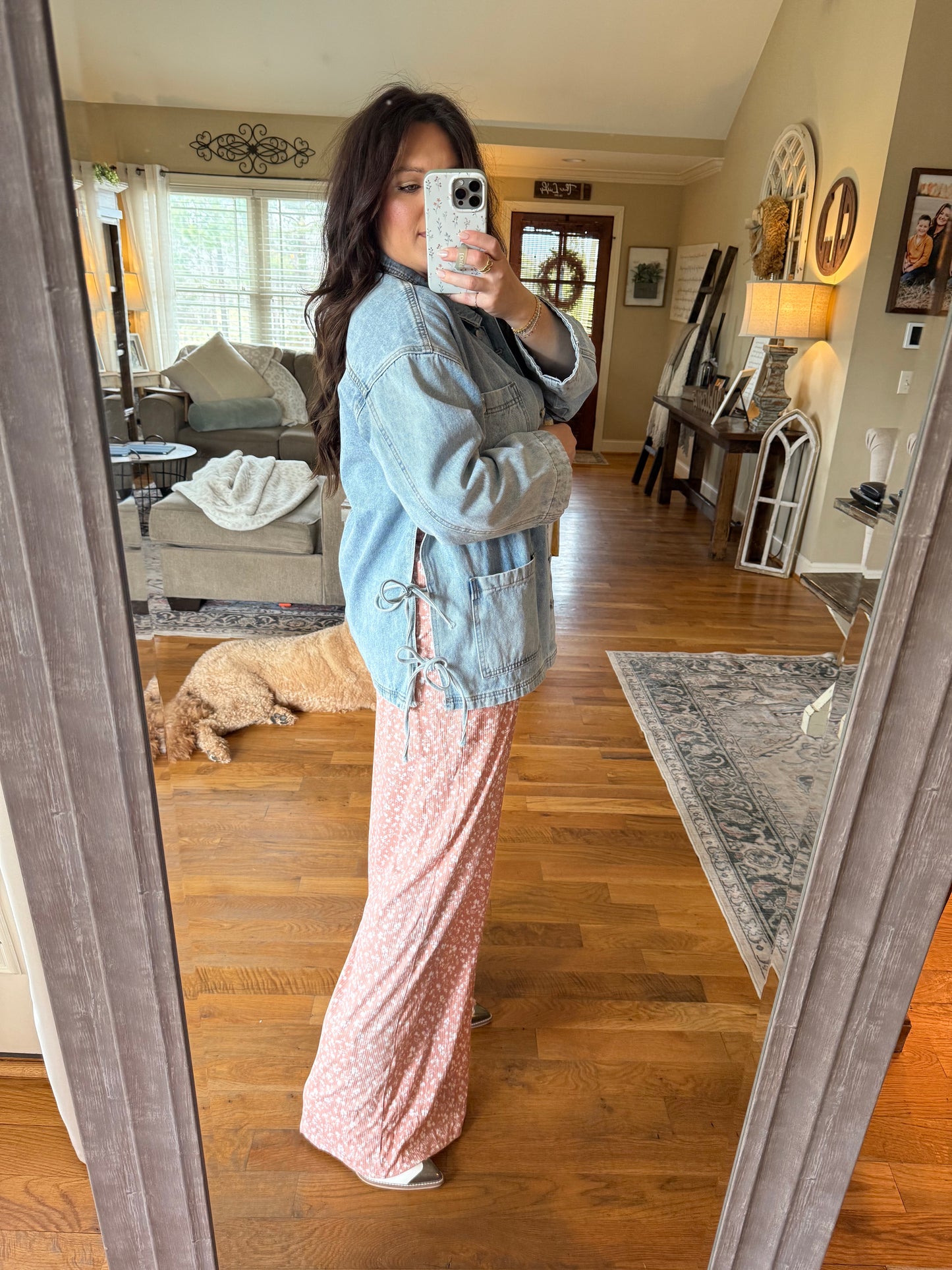 Side Tie Denim Jacket