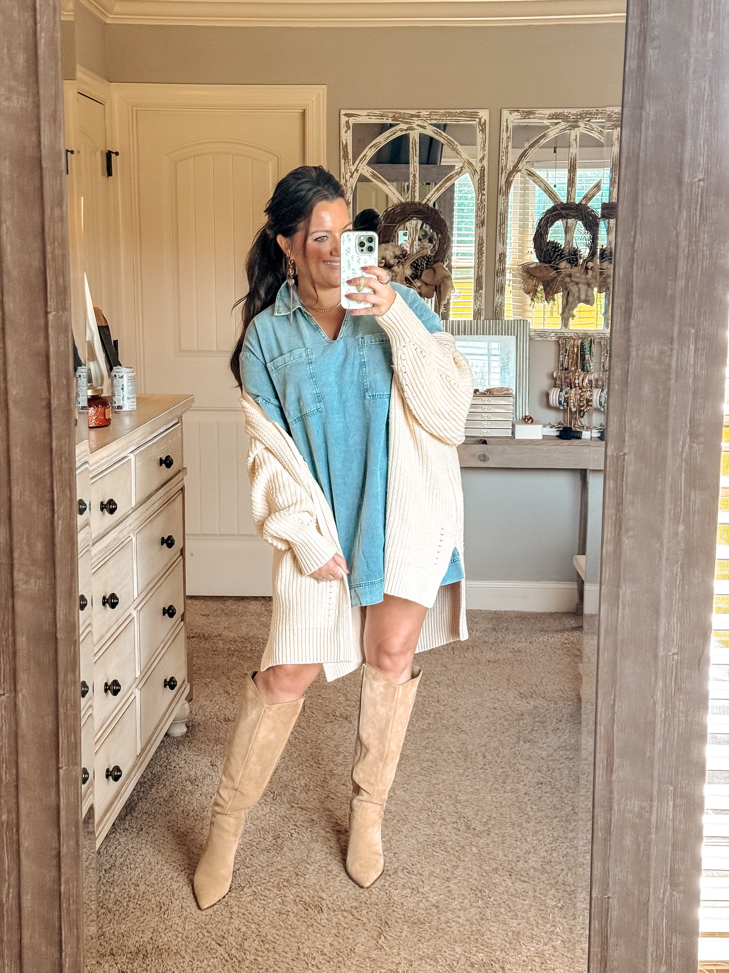 Denim Shift Dress