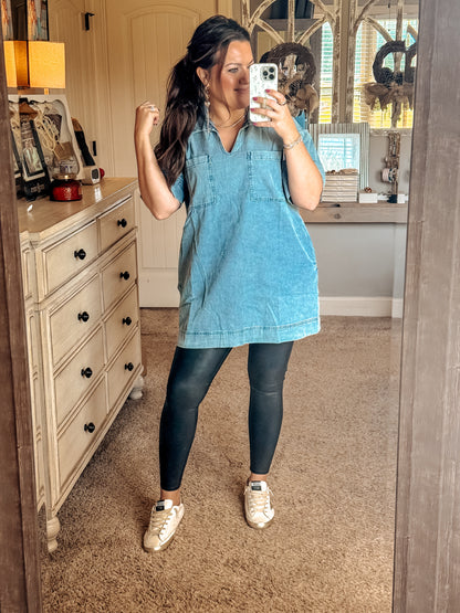 Denim Shift Dress