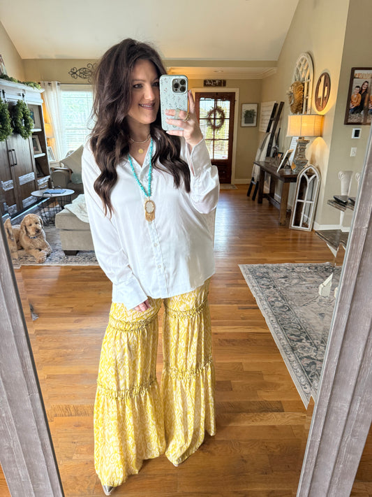 Tiered Palazzo Pant