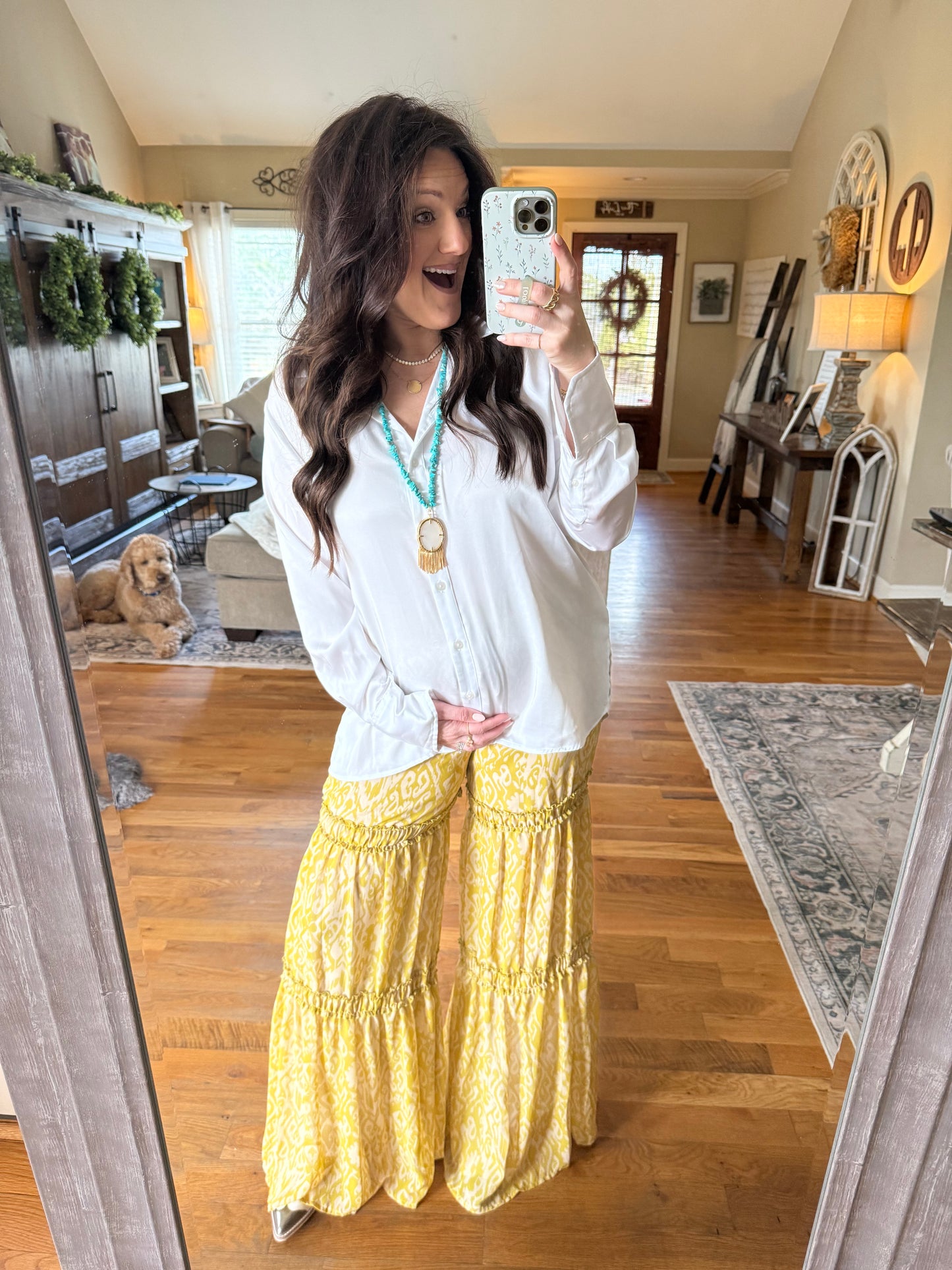 Tiered Palazzo Pant